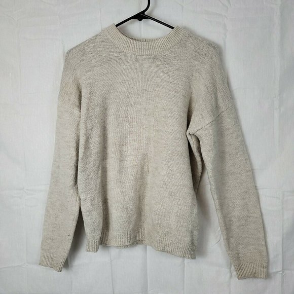 Urban Outfitters Sweaters - Urban Outfitters Ivory Womens Long Sleeve Crew Neck Pullover Sweater Size XS